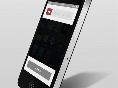 Flat iOS - Power Off flat ios iphone photoshop redesign ui