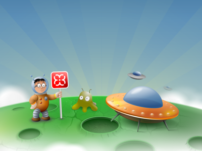 Part of a Wallpaper illustration ufo vector wallpaper