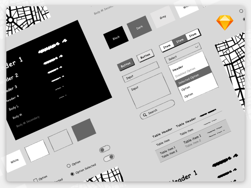 Wireframe UI Kit for Sketch kit lo fi prototype sketch ui user interface wireframe
