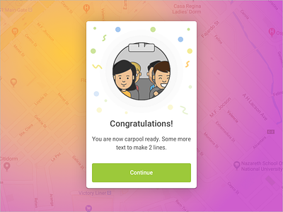 Popup Congratulations android mobile app design popup ui user interface wunder