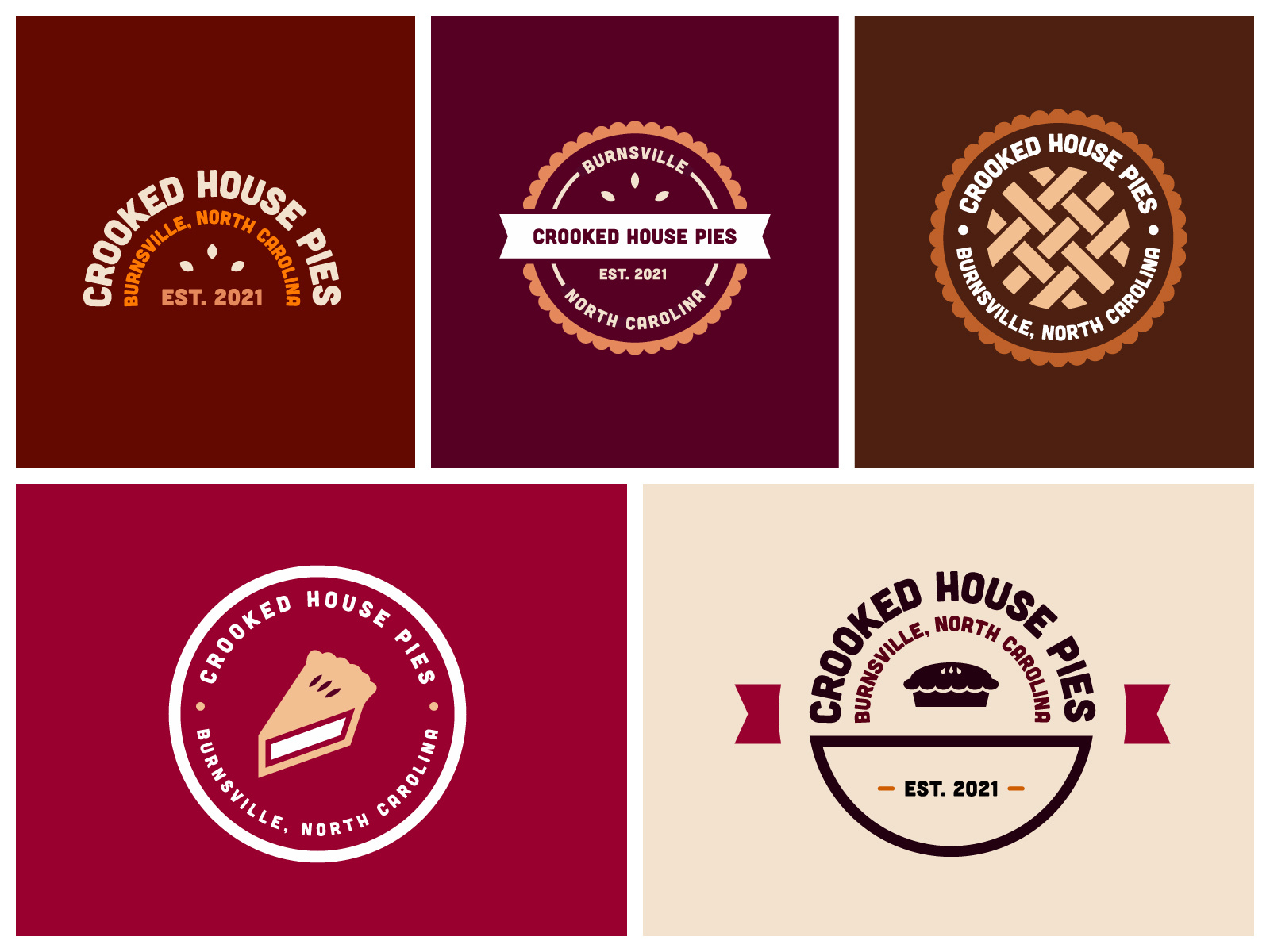 Logo Concepts Crooked House Pies by Samuel on Dribbble