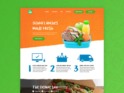 Your Lunch Box - Homepage Concept bright kids lunches school web