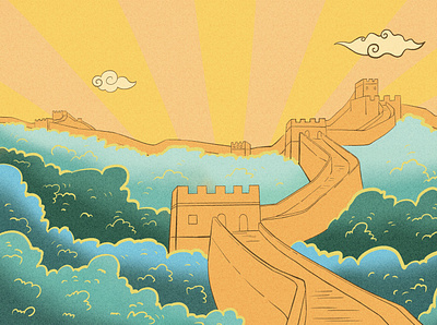 The Great Wall animation art branding design illustration illustrator ui vector web