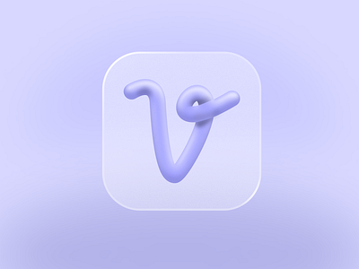 V is for vun, ja ? 3d figma icon illustration lettering logo v