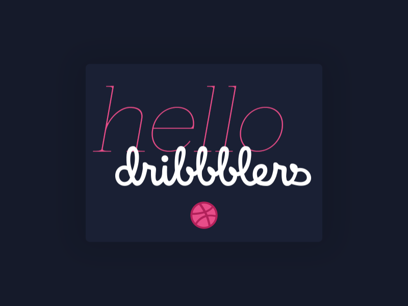 Hello dribbblers !