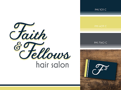Faith & Fellows Hair Salon Logo branding cosmetology hair hair salon logo salon