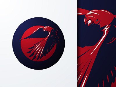 Raven bird disc golf illustration raven vector