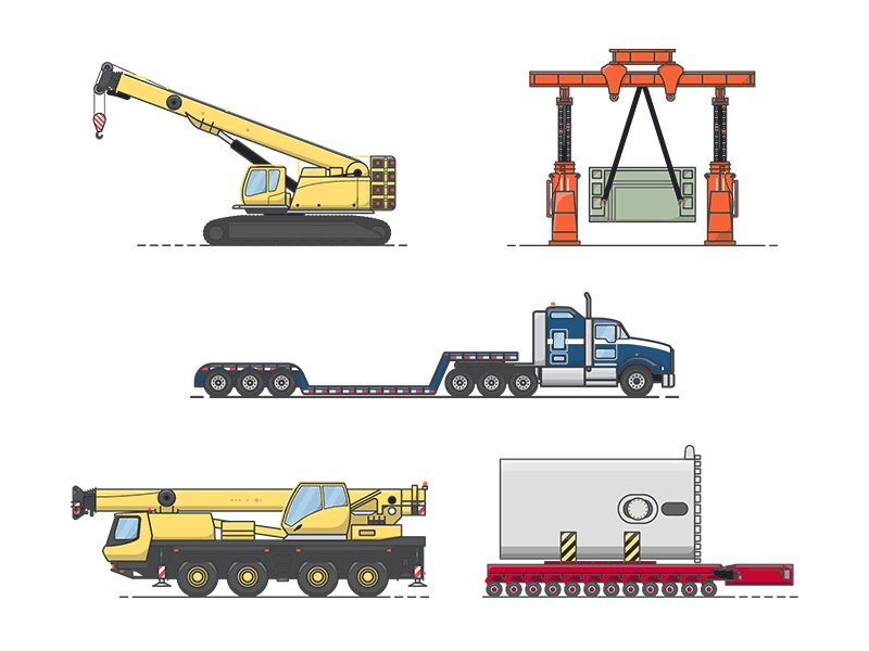 Cranes and Heavy Machinery crane gif truck