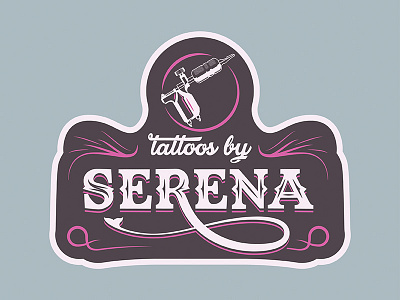 Tattoos By Serena illustration logo tattoo