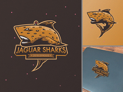 Jaguar Sharks Logo animal branding jaguar shark life aquatic logo shark steve zissou vector wes anderson