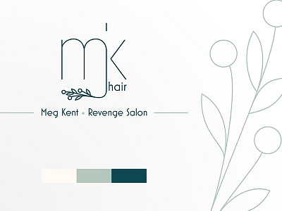 MJK Hair Logo brand branding cosmetology design hair hair stylist logo