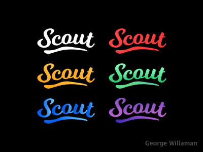 Logo Variations for Scout gradient illustration logo sketch typogaphy