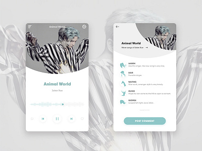 Daily UI #03 Music Player app comment music player