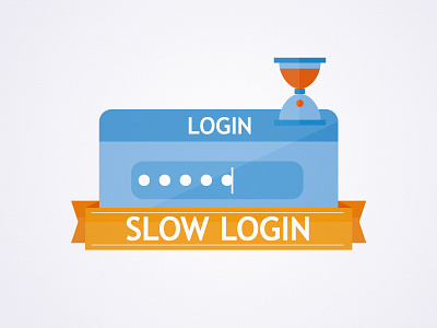 Slow Login b2b bristol design egg timer graphic hourglass illustration kelly login nick password ribbon sand slow login window