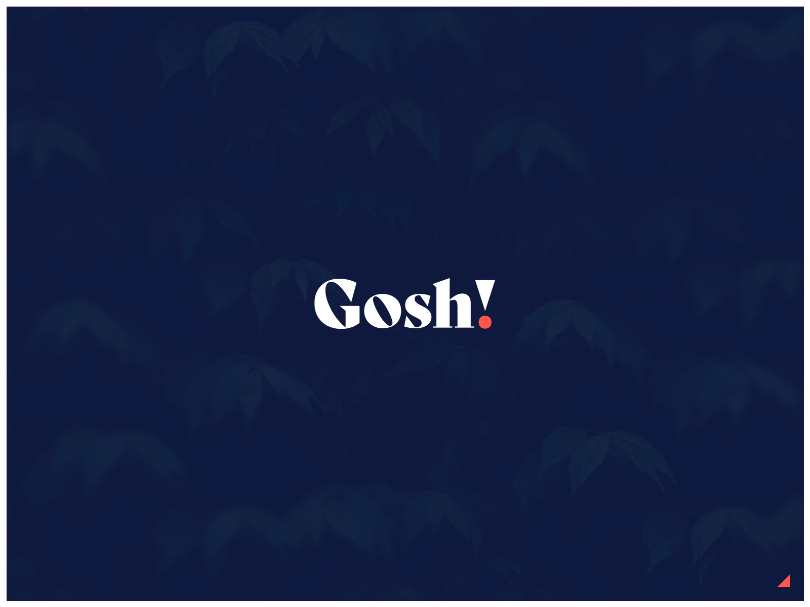 Gosh branding gosh gosh logo graphic design identity identity branding leaf leaves logo logodesign logomark logotype oh gosh visual
