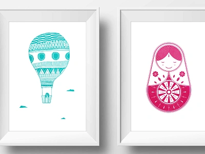 Screenprints babushka balloon bristol bunny framed illustration mono nick kelly print prints rabbit screenprint