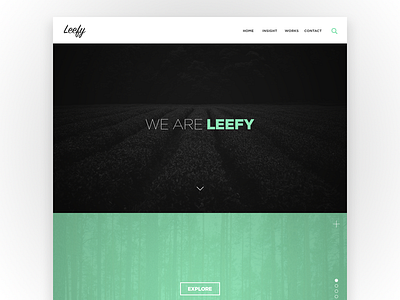 Leefy dark green leaf logo natural organic type ui user experience user interface ux web