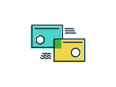 Dynamic dynamic icon illustration logomark mail presentation shapes stamp