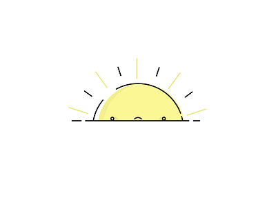 Sun don't shine anxiety character icon ill illustration illy pictogram sad sun sunny weather