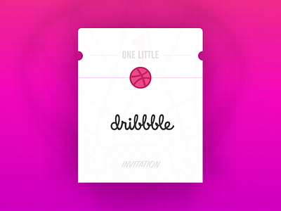 I have 1x little Dribbble Invite basketball creative design designer dribbble invitation dribbble invite dribble invite sketch