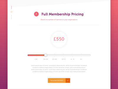 Pricing Slider