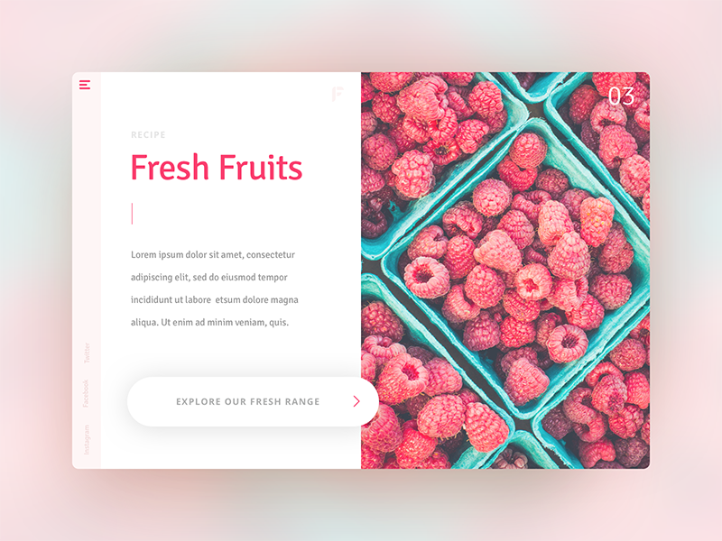 Daily Ui 3 Fruity interface design visual designer visual design app design web design web user experience ux user interface ui daily ui daily
