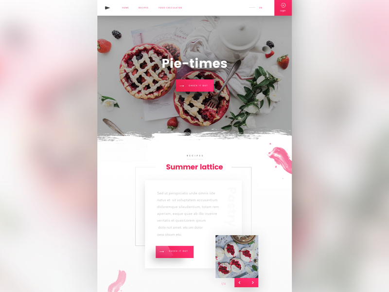 Daily ui no.22 interface design digital design food landing page visual design web page web design web user interface ui daily ui