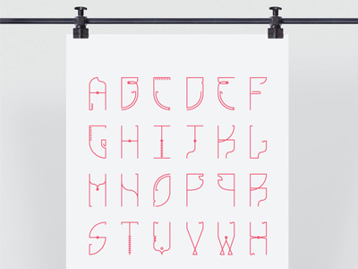 Picnick Typeface abc alphabet font picnick red type typeface typographic typography