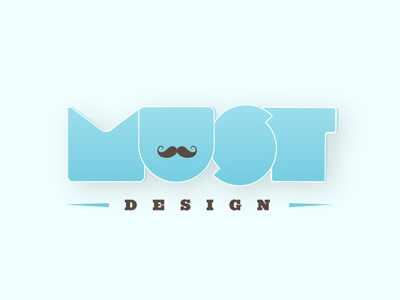 Must Design blue brand bristol brown freelance gradient graphic design icon identity logo moustache