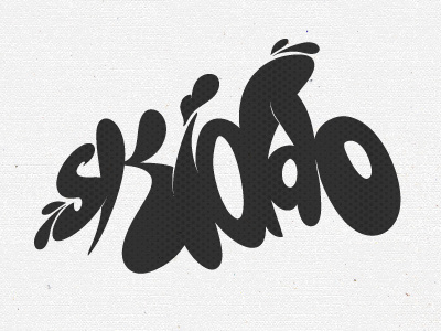 Skiddo black halftone letter letter form lettering logo logomark mark progress skiddo texture type typographic typography