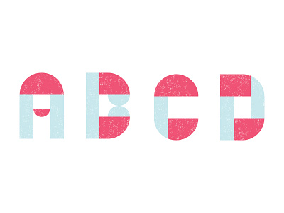 ABCD a abstract alphabet b blue c d geometric geometry red shape text texture type typographic typography