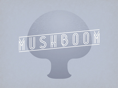 Mushboom bang boom cloud color colour explode exploded explosion grey icon logo logomark mushroom smoke texture type typography