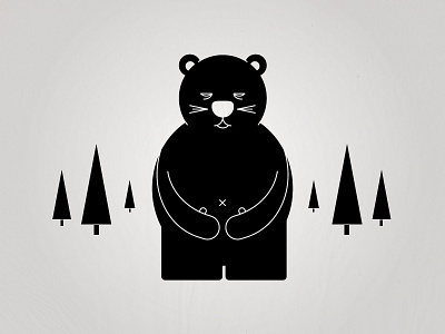 Hungry Black Bear bear black black bear bristol character forest graphic hunger hungry illustration illustrator info info graphic infographics trees vector woods