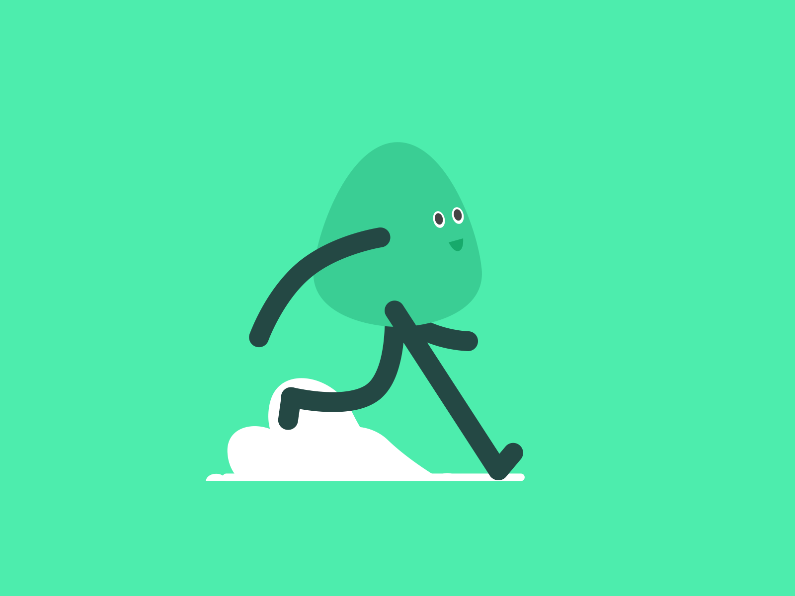Run Green Man design 动画 应用 插图 活跃