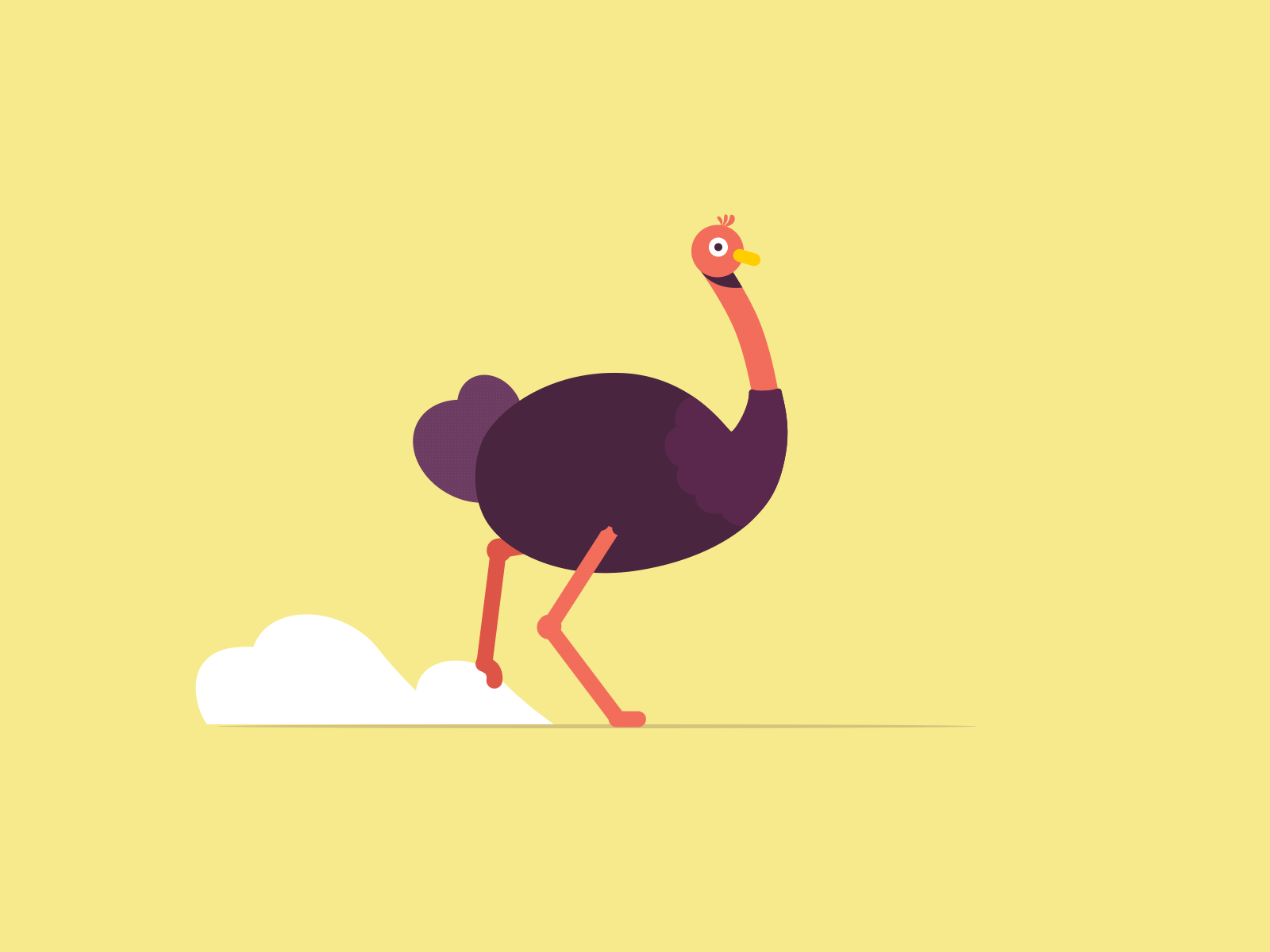 Ostrich animate 插图 活跃 设计