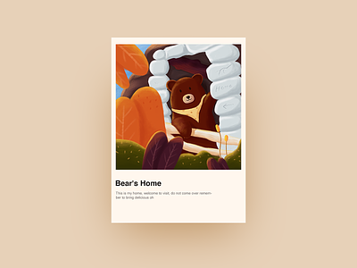 Bear's Home illustrations 插画 森林 熊 设计