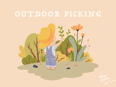 Outdoor Picking design illustrations 儿童 插图 活跃 设计