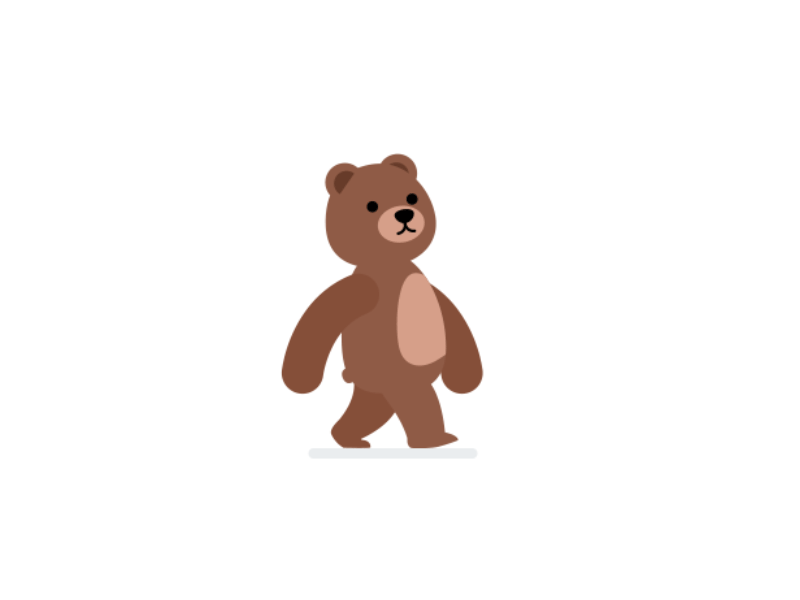 Bear walking design ui 动效 插图