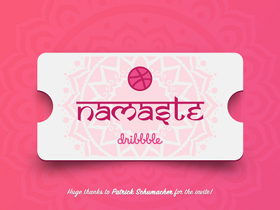 Namaste Dribbble! first shot hello invite namaste ui