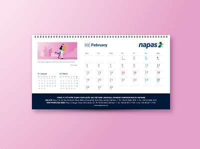 NAPAS Calendar 2018 calendar color design flat illustration illustration inspiration love valentine