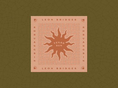 Texas Sun badge design bandana graphic design khurangbin leon bridges sun texture typography