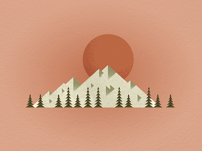 Some Shapes color palette forest geometric graphic design illustration illustrator minimal mountain nature outdoors print design shapes simple texture trees