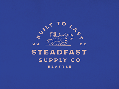 Steadfast Supply Co badge design big cat illustration leopard supply co type lockup typography vintage vintage logo
