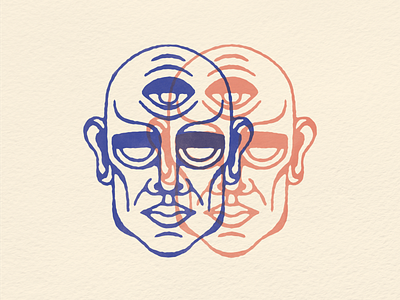 Maintain An Open Mind digital art hand drawn illustration open mind perception portrait procreate third eye