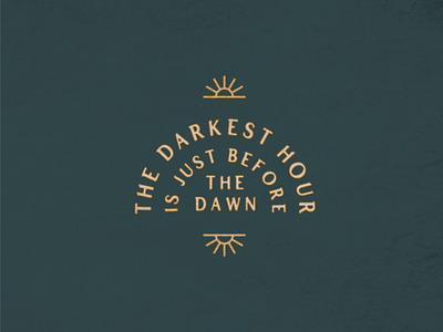 Darkest Before Dawn badge dawn icon sun texture type lockup typography