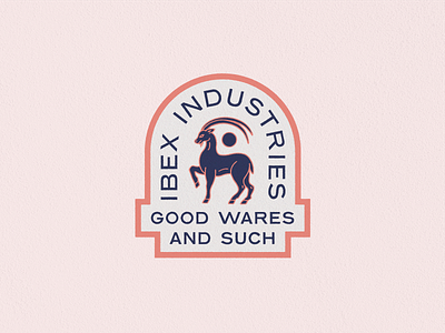 Ibex Industries badge design graphic design hand drawn ibex illustration illustrator industry logo texture typography vintage