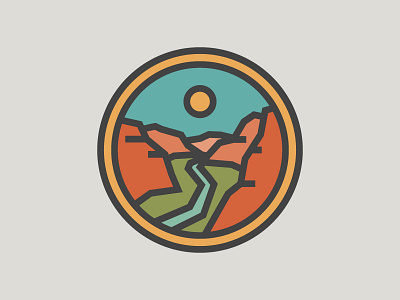 ZION NP badge icon national parks thinklines zion