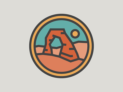 ARCHES NP arches badge icon national parks thicklines