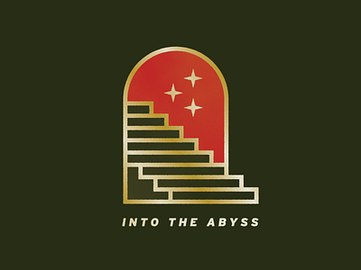 Into The Abyss abyss color palette geometric graphic design illustration logo simple stairway stars vector