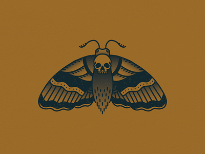 Wings of Death color palette digital drawing gradient graphic design illustration illustrator monoline moth skull symmetry texture